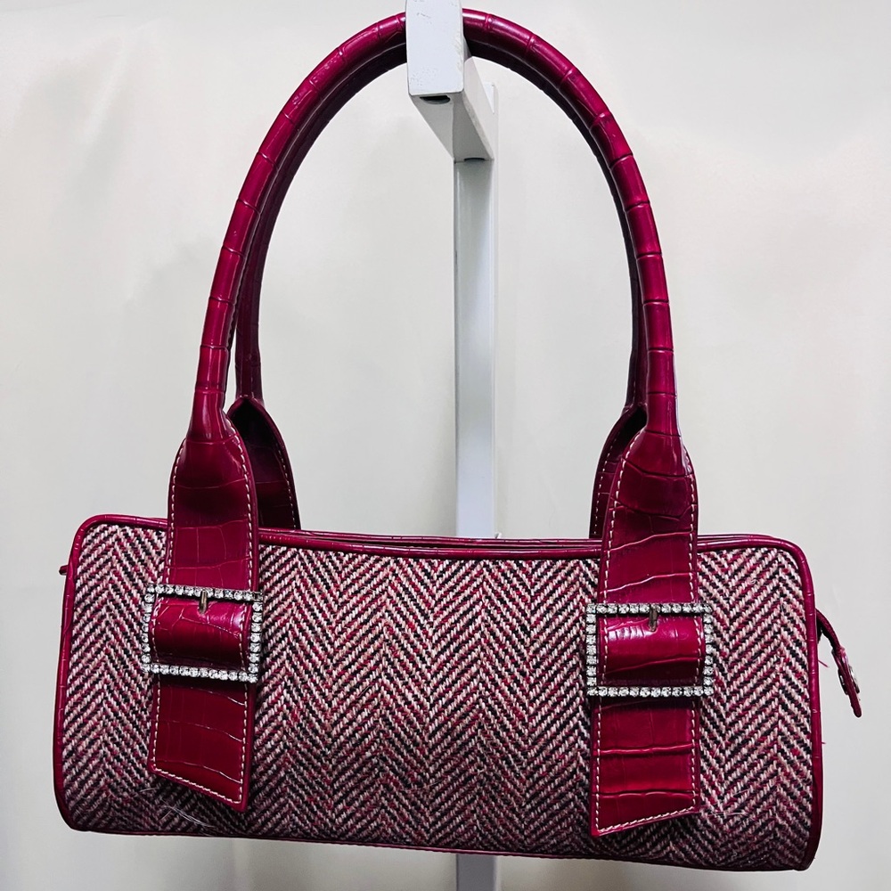Apostrophe Vintage Red/Burgund Tweed Women's Handbag